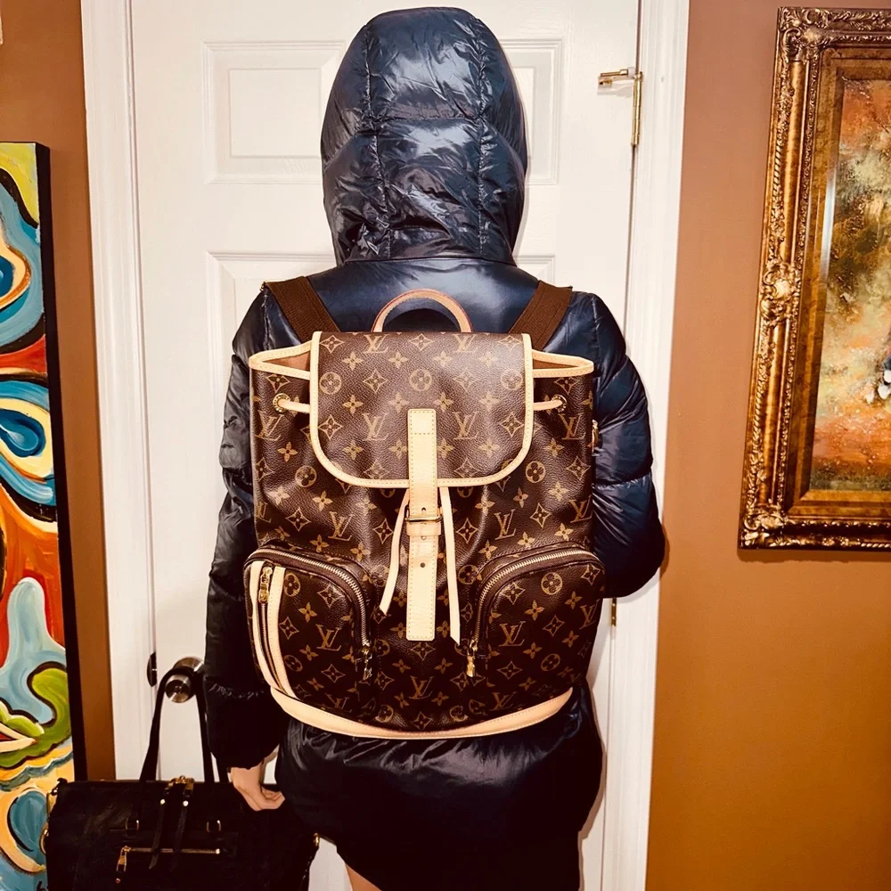 louis vuitton bosphore backpack monogram canvas Sac a Dos Bagaholic The Sac a Dos Bosphore backpack features a monogram canvas body with vachetta leather trim LV Bosphore Backpack + Canvas